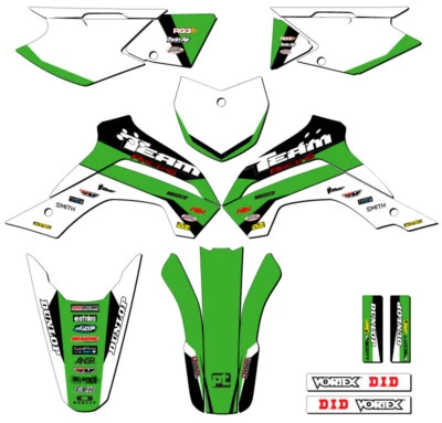 KIT DE CALCOMANÍAS DE GRÁFICOS KAWASAKI KLX 140G 2015-2017 2016 KLX140G 140 G DECORACIÓN DECORATIVA Foto 1 de 3