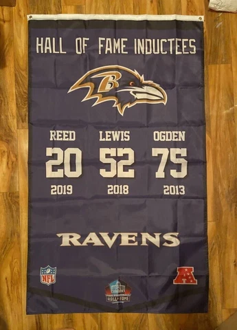 Baltimore Ravens 3x5 ft Flag Hall of Fame Inductees Banner NFL Super Bowl Champs Cover