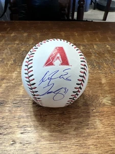 Alek Thomas Jake McCarthy Signed Arizona Diamondbacks Logo Baseball JSA Coa - Picture 1 of 5