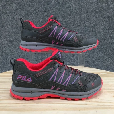 Fila Shoes Womens 8.5 Evergrand Gray Pink Trail Running Sneakers 5JM00234-255 - Image 1 of 4