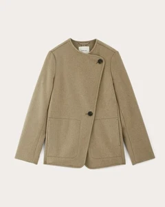 Everlane Wool October Coat Overcoat Jacket Heather Camel Size XL NWT $228 - Picture 1 of 12