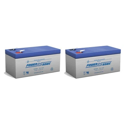 Power-Sonic PS-1230 12V 3AH SLA Replacement Battery for MK ES3-12 - 2 Pack - Image 1 of 2