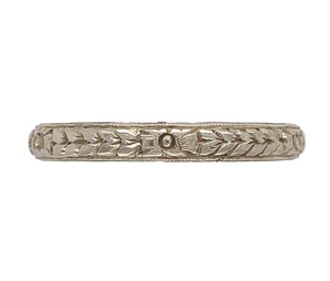 18k White Gold Wedding Band Ring Size 7 Jewelry (#J7286) - Picture 1 of 9