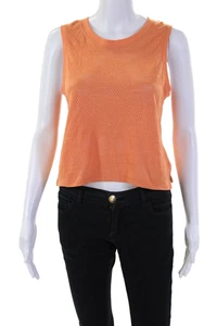 Lululemon Womens Spandex Textured Sleeveless Round Neck Tank Top Orange Size XS - Picture 1 of 5