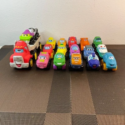 Tonka Lil' Chuck & Friends Lot of 18 Rubber & Plastic Cars and Trucks  - Image 1 of 4