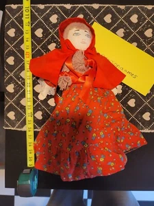Vintage Cloth Doll 3-in-1 LITTLE RED RIDING HOOD GRANDMOTHER WOLF - Rare - Picture 1 of 3