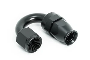PTFE Alu Fitting Dash 4 / -4 AN / JIC 4 Anschluss 180° Schwarz eloxiert - Picture 1 of 8