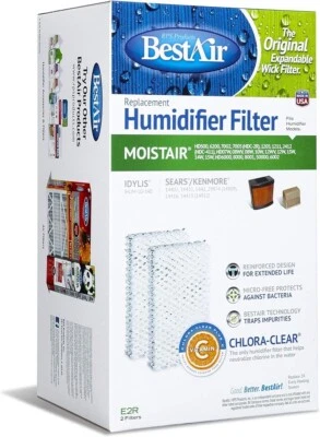 BestAir E2R 2 Count Humidifier Wick Filter for Emerson Sears Kenmore - Image 1 of 3