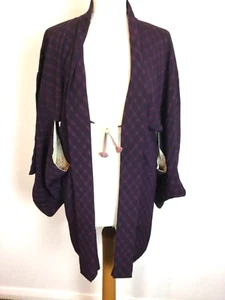 Sale- Vintage Silk Kimono Haori Royal Stylish #609 - Picture 1 of 11