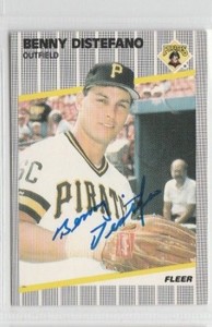 Benny Distefano 1989 Fleer signed auto autographed card Pirates