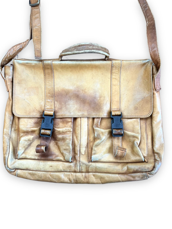 Best Prices Vintage Geonardi Columbian Leather Shoulder Messenger/ Laptop bag/ Briefcase