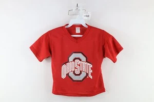 Vintage 90s Boys Small Spell Out Ohio State University Football Jersey T-Shirt - Picture 1 of 8