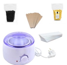 KIT DEPILAZIONE SCALDA CERA+50 STRISCETTE+50 SPATOLE+ 2 CERA BRASILIANA MISTI-