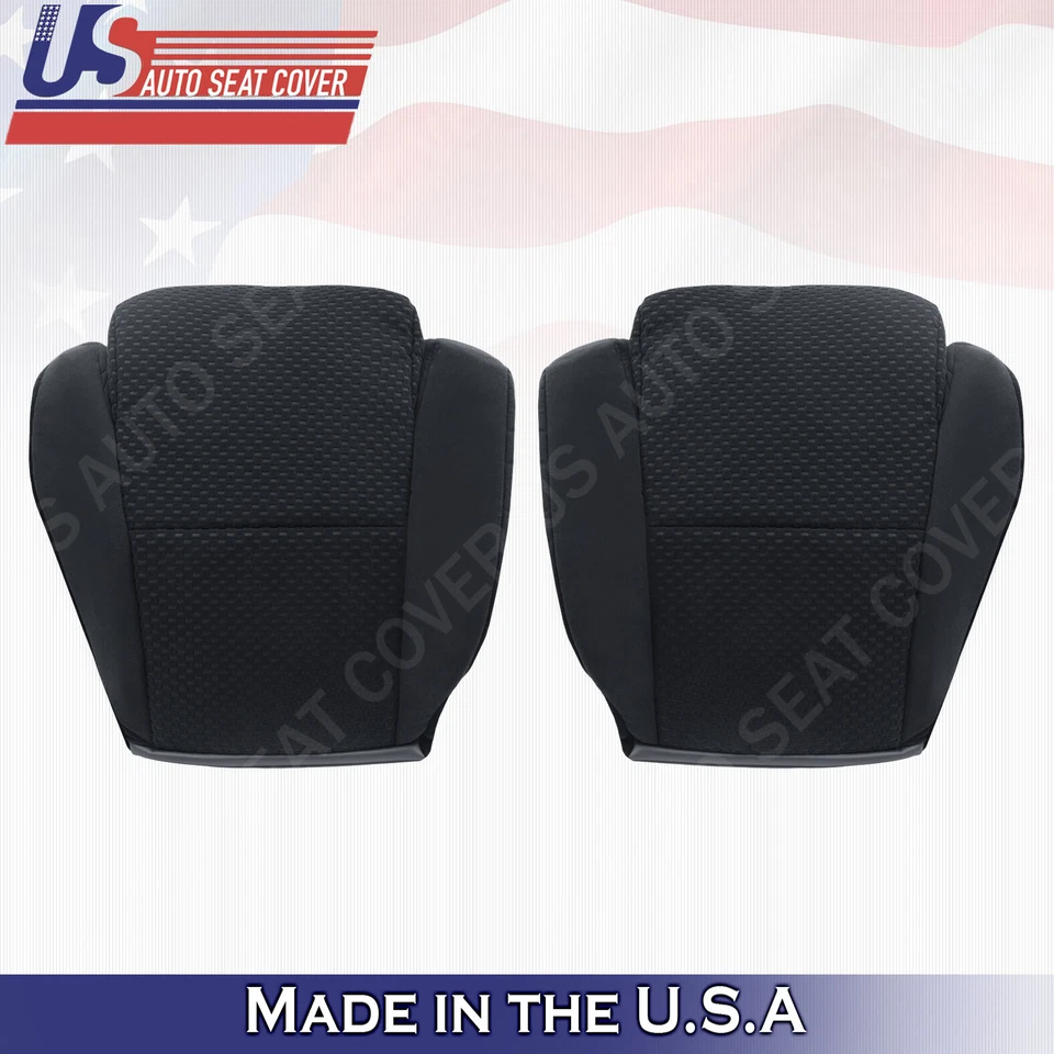 司机和乘客底部布座椅套黑色适用于 2007 年至 2012 年丰田苔原  — 第 1/1 张图片