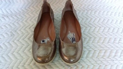 Alpargata de ballet plana de cuero dorado metálico Banana Republic para mujer 8,5 - nueva sin caja Foto 1 de 4