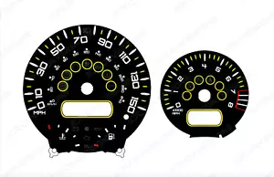 Mini Cooper R53 V2 Plain Custom Dial Cards 8 Colours Gauges - Picture 1 of 12