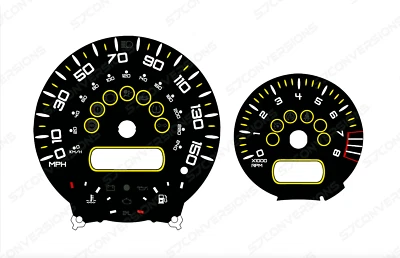 Mini Cooper R53 V2 Plain Custom Dial Cards 8 Colours Gauges - Bild 1 von 4