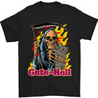 Cute Hell Cat Grim Reaper Skull Halloween Mens T-Shirt 100% Cotton