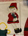 Peluche vintage elfe de Noël de collection panneau tissu Wamsutta coupe et couture DTC