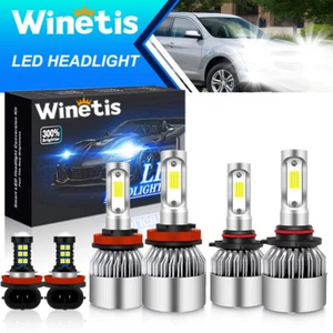 High Power LED Headlight Fog Lights Kit For Jeep Compass 14-2017 2018 2019 2020 - Picture 1 of 9