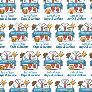 PERSONALISED FATHER'S DAY SHIRT GIFT WRAPPING PAPER MEN FATHER DAD - Picture 1 of 2
