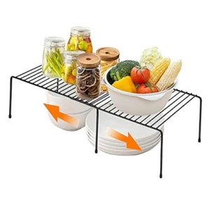Pack Freezer Shelf Organizer, Expandable Cabinet Storage Shelf with 1 Black - Picture 1 of 8