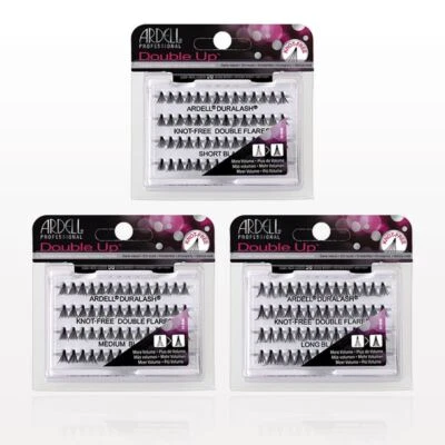 Ardell DuraLash Individuals/Double Up Knot-Free/Knotted Flares Black Single Pack - Image 1 of 3