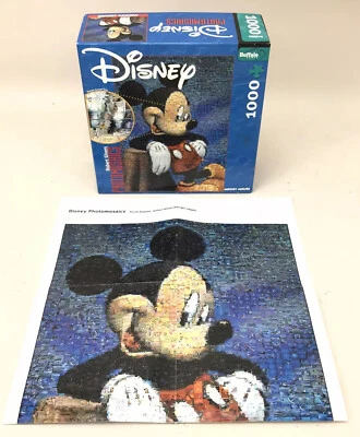 Disney Photomosaics Mickey Mouse 1026 pcs puzzle Robert Silvers 27" x 20" Used - Image 1 of 3