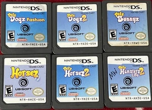 Nintendo DS Petz Juego Pack De 6 Dogz Bunnyz Horsez Hamsterz Divertidos Juegos Para Niños - Imagen 1 de 2
