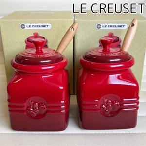 Mint Le Creuset Rot Marmeladenglas Topf & Silikonstreuer 2er Set Steinzeug Japan - Bild 1 von 9