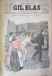 JOURNAL GIL BLAS N° 49 de 1893 L. X. RICARD DESSIN de STEINLEN MUSIQUE FRAGON - Picture 1 of 4