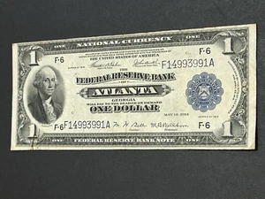 1918 $1 Federal Reserve LARGE Note ***Atlanta*** US Bill LOW Shipping!!! - Picture 1 of 2