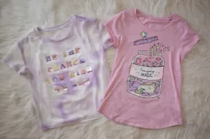 Justice 12 Shirt Lot Be The Change Sheer Short Sleeve Emergency Magic Unicorn - Picture 1 of 6