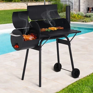 43" Outdoor BBQ Grill Charcoal Barbecue Pit Patio Backyard Meat Cooker Smoker - Picture 1 of 8