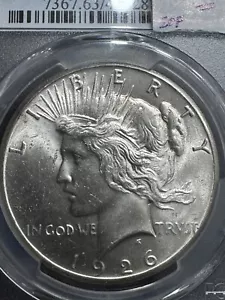 1926 Peace Dollar, Better Date, PCGS MS63, Free Shipping - Picture 1 of 3