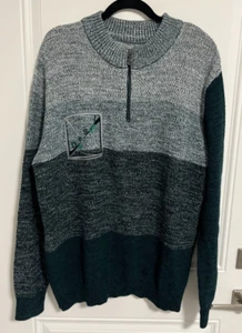 Desigual Men’s Quarter Zip Cotton Sweater - Size XXL - MRSP$170 - Picture 1 of 8