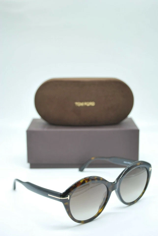 NUEVAS GAFAS DE SOL TOM FORD TF 763-F 52K HABANA MARRÓN DEGRADADO AUTÉNTICAS 57-18 Foto 1 de 4