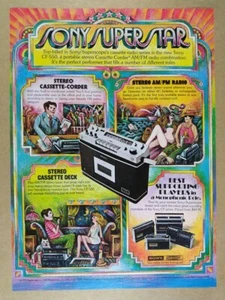 1973 Sony CF-550 Portable Stereo Boombox vintage print Ad - Picture 1 of 1