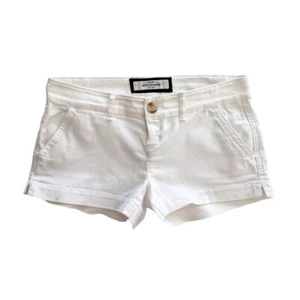 Vintage Abercrombie White Denim Shorts Size 12 Girls Gently Preowned - Picture 1 of 6