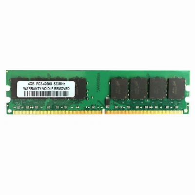 For Intel 1pcsX4GB 2RX8 PC2-4200U DDR2 533Mhz 240Pin UDIMM Desktop Memory RAM - Image 1 of 3