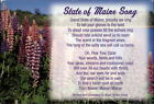 Maine State Song written by Roger Vinton Snow ~ unused postcard sku943