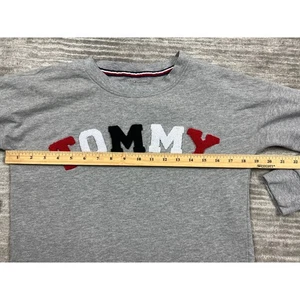 Tommy Hiliger Sweater Womens Small Gray Cropped Long Sleeve Cotton Blend - Picture 1 of 11