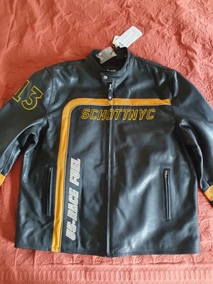 Rare Schott LC Vintage Biker Racing Leather Jacket. Sz 3XL. Fantastic!!! Unworn! - Image 1 of 4