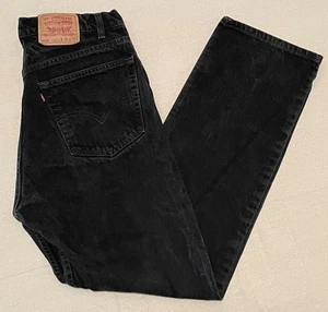 Vintage Levis Jeans Mens 38(36)x32 Black 505 Regular Fit Straight Leg 90s USA - Picture 1 of 21
