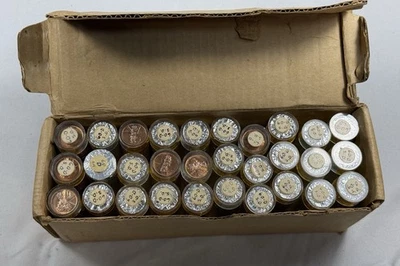 1960 D 1c 30x Rolls Small Date Lincoln Memorial Cent Roll Huge Lot 1500 Coins BU - Image 1 of 4