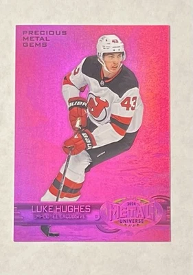 2024 Upper Deck Employee Exclusive Luke Hughes Rookie Precious Metal Gems - Image 1 of 2