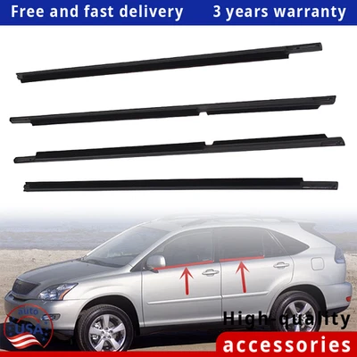 For Lexus RX330 RX350 RX400h Door Window Belt Trim Molding Front & Rear Set Foto 1 de 4