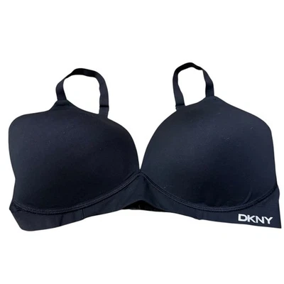 DKNY wireless black bra adjustable straps size XL - Image 1 of 4