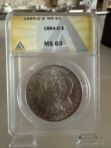 1884-O Morgan Silver Dollar $1 ANACS MS63 New Orleans - Picture 1 of 4