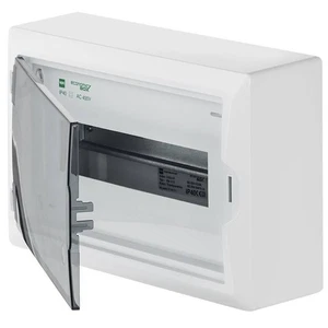 IP40 Aufputzgehäuse für Hutschienen-Geräte 10/12TE, weiß, Tür und N//PE-Klemmen - Bild 1 von 4